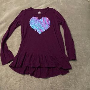 Girls M longsleeve Heart T